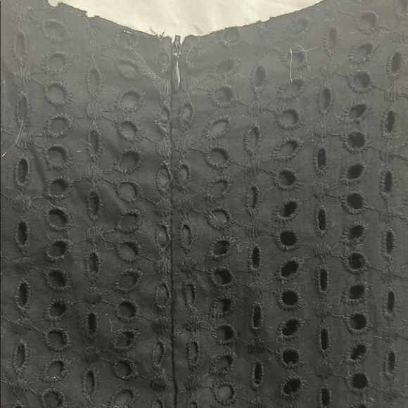 Black eyelet filly lined v-neck dress - Picture 5 of 7